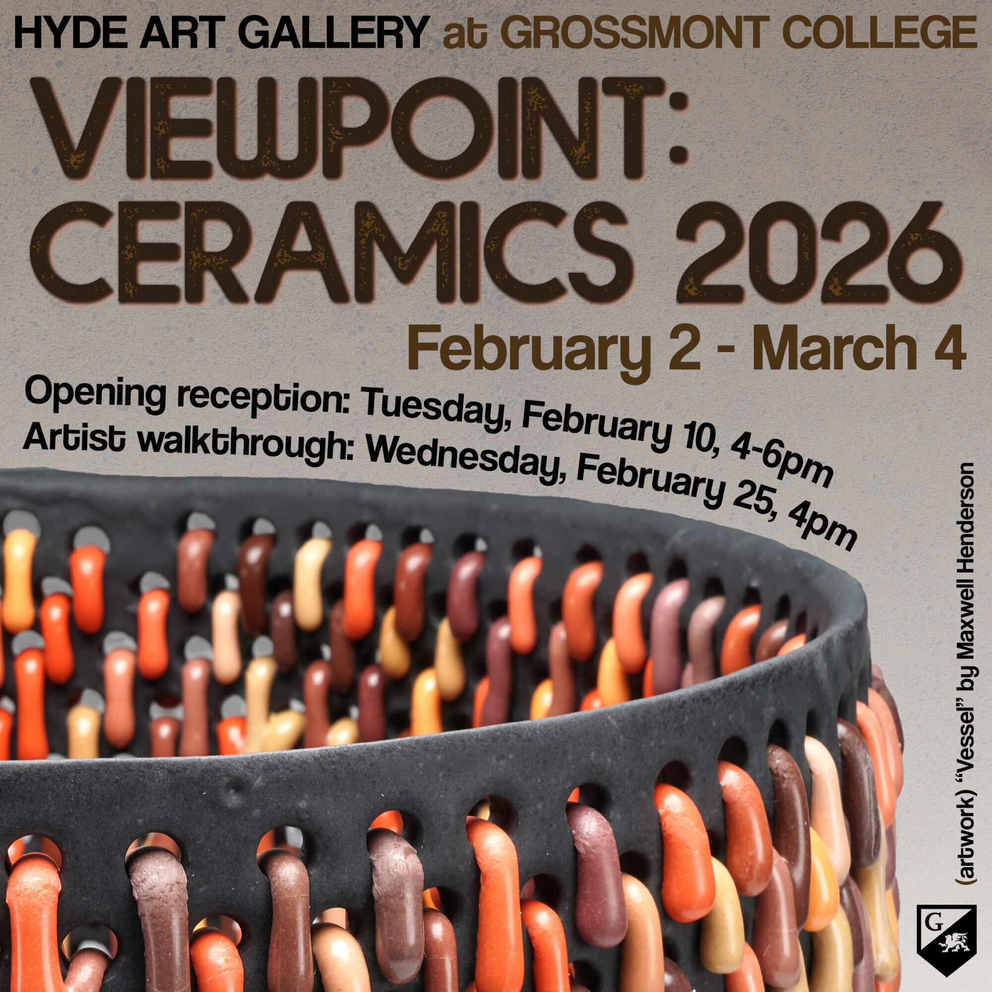 Hyde Art Gallery Presents: Ceramics 2026